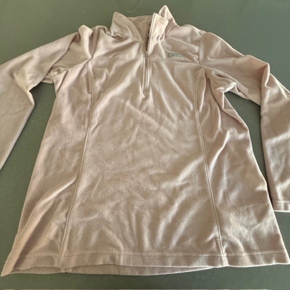 Women's Columbia XL Dusty Pink Lake Aloha Half Zip Fleece - Worn 2x - Picture 2 of 7